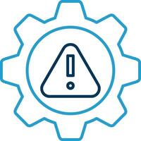 Risk Management Line Blue Two Color Icon vector
