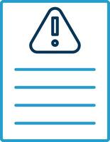 Acceptable Risk Line Blue Two Color Icon vector