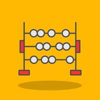 Abacus Filled Shadow Icon vector