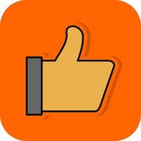 Feedback Filled Orange background Icon vector