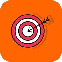 Objective Filled Orange background Icon vector