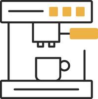 Coffee Machine Skined Filled Icon vector