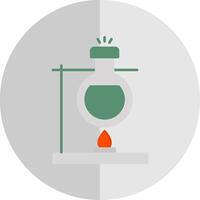 Bunsen Burner Flat Scale Icon vector