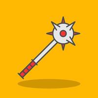 Mace Filled Shadow Icon vector