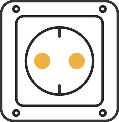 Socket Skined Filled Icon
