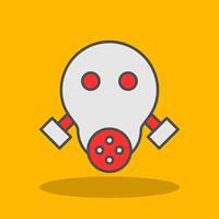 Gas Mask Filled Shadow Icon vector