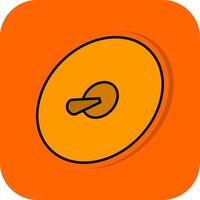 Cymbals Filled Orange background Icon vector