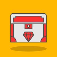 Valuable Filled Shadow Icon vector
