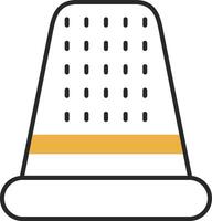 Thimble Skined Filled Icon vector