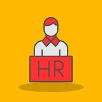 Human Resources Filled Shadow Icon vector