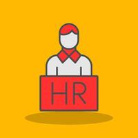 Human Resources Filled Shadow Icon vector