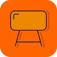 Buck Filled Orange background Icon vector