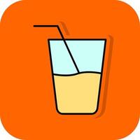 Fresh Juice Filled Orange background Icon vector