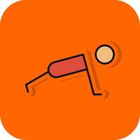 Exercise Filled Orange background Icon vector