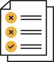 Check List Skined Filled Icon vector