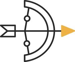 Archery Skined Filled Icon vector