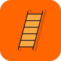 Ladder Filled Orange background Icon vector