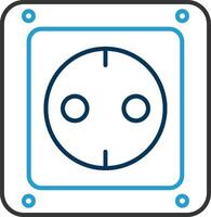 Socket Line Blue Two Color Icon vector