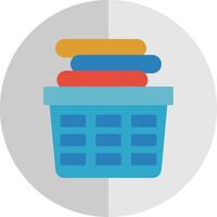 Laundry Basket Flat Scale Icon vector