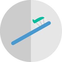 cepillo de dientes plano escala icono vector