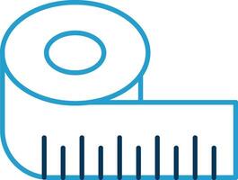 Ruler Line Blue Two Color Icon vector