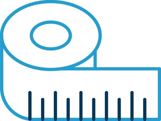 Ruler Line Blue Two Color Icon