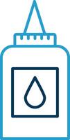 Liquid Glue Line Blue Two Color Icon vector