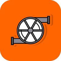 turbo lleno naranja antecedentes icono vector