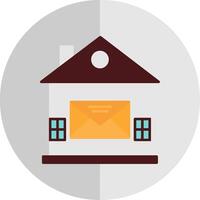 House Mail Flat Scale Icon vector