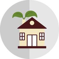 Eco House Flat Scale Icon vector