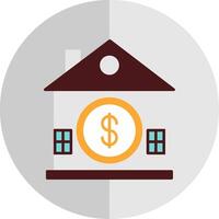 House Saving Flat Scale Icon vector