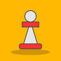 Pawn Filled Shadow Icon vector