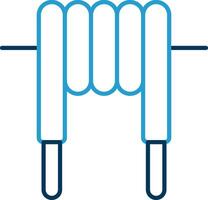 Inductor Line Blue Two Color Icon vector