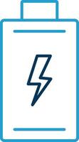 Battery Line Blue Two Color Icon vector