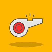 Whistle Filled Shadow Icon vector