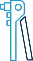 Riveter Line Blue Two Color Icon vector