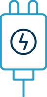 Adapter Line Blue Two Color Icon vector