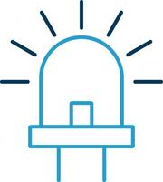 Led Line Blue Two Color Icon vector