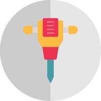 Jack Hammer Flat Scale Icon vector