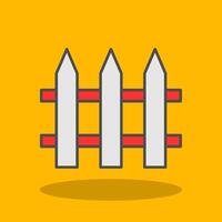 Fencing Filled Shadow Icon vector