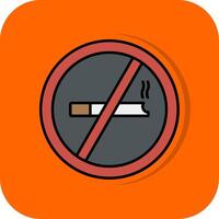 No Smoking Filled Orange background Icon vector