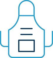 Apron Line Blue Two Color Icon vector