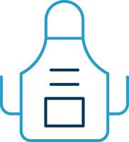 Apron Line Blue Two Color Icon vector