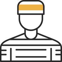 Prison Skined Filled Icon vector