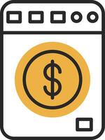 Money Laundering Skined Filled Icon vector