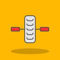 Wheel Filled Shadow Icon vector