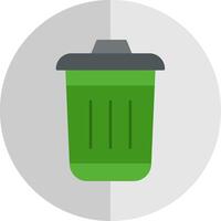 Dustbin Flat Scale Icon vector