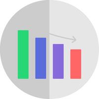 Reputation Loss Flat Scale Icon vector