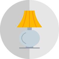 mesa lámpara plano escala icono vector