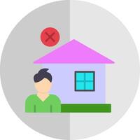 Homeless Flat Scale Icon vector